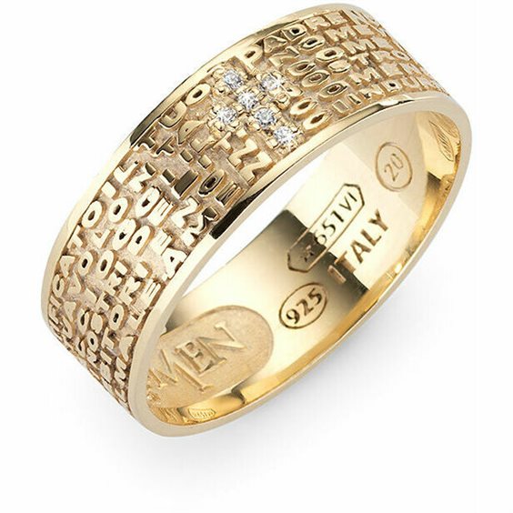 Anello Amen PREGHIERE in Argento Zircone ANPNGZB-26 - ANPNGZB-26